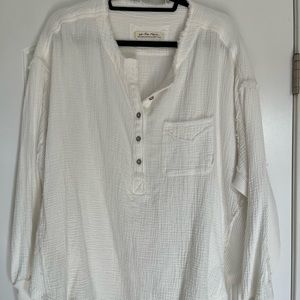 Free People white muslin tunic XS